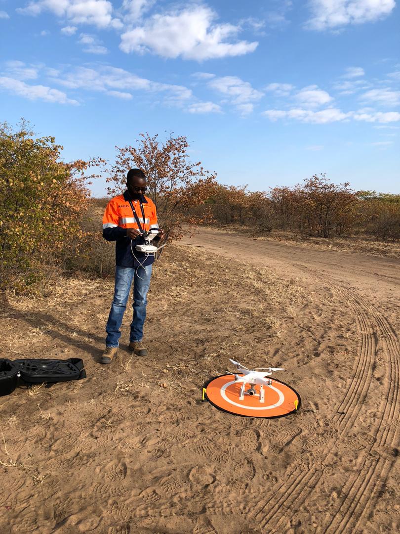 Ultimatum Finesse technician launching a survey drone