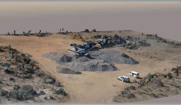 3D point cloud reconstruction of a stockpile site